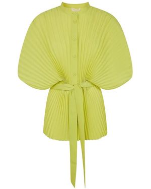 Twinset Pleated Tie Shirt - Yellow