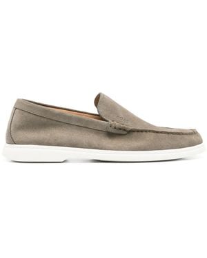 BOSS Mocasines con logo grabado - Gris