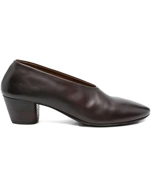 Marsèll 50Mm Leather Block-Heel Court Shoes - Brown