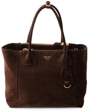 Prada Borsa Tote Grande - Marrone