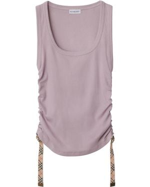 Burberry Camiseta de tirantes de tejido jersey - Morado