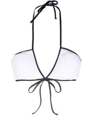 Polo Ralph Lauren Contrast Trim Bikini Top - White