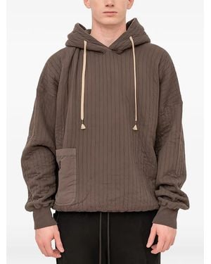 The Viridi-anne Felpa Con Applicazione E Cappuccio - Marrone