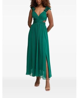 Morgan Ruffled Cut-Out Maxi Dress - Green