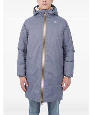 K-Way Le Vrai 3.0 Eiffel Orsetto Hooded Coat - Blue