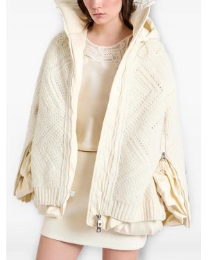 Ermanno Scervino Cable-Knit Layered Jacket - Natural