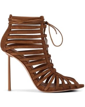 Le Silla Cage 120Mm Suede Ankle Boots - Brown