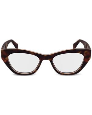 Paul Smith Brille Mit Geometrischem Gestell - Braun