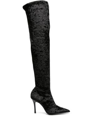 Arteana Over-The-Knee Velvet Boots - Black