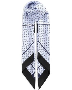 Max Mara Paisley-Print Silk Scarf - Blue