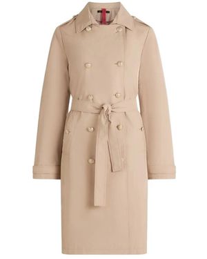 Betty Barclay Double-Breasted Belted Trench Coat - Natural