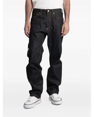 Evisu Multi-Pocket Seagull-Print Jeans - Black
