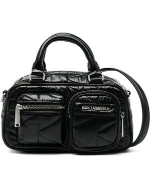 Karl Lagerfeld Kkuilt Pockets Sm ボウラリングバッグ - ブラック