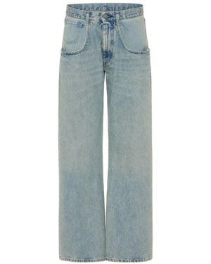 Maison Margiela Straight-Leg Jeans With Exaggerated Pocket - Blue