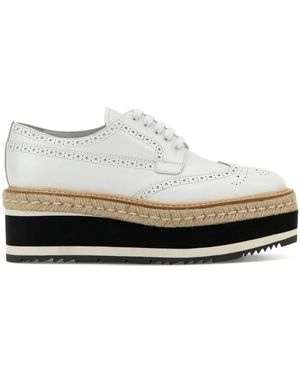 Prada Espadrilles mit Plateau 60mm - Weiß