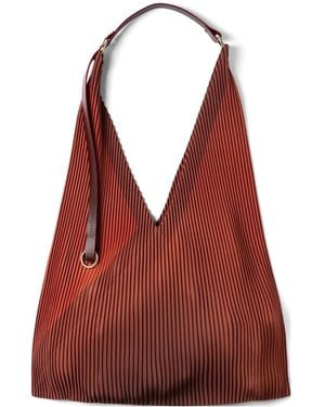 MULTITUDES BAGS Angelina Y Bag Pleated Tote Bag - Red