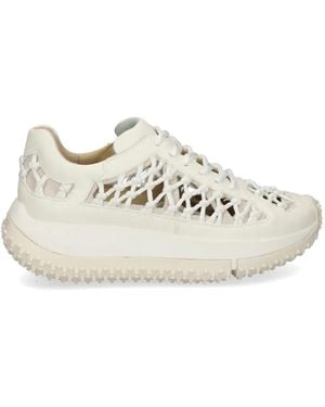 4Ccccees Kapok Link Lattice-Detail Trainers - White