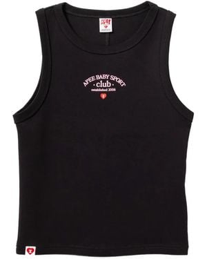 AAPE BY A BATHING AP Logo-Print Tank Top - Black