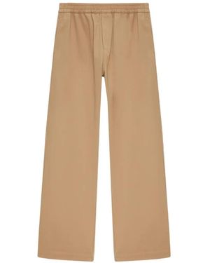 MSGM Pantalon À Taille Élastiquée - Natural