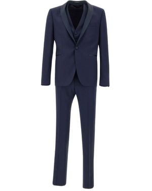 Tagliatore Two Piece Dinner Suit - Blue