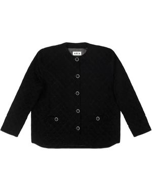 Area Quilted Velvet Jacket - Black