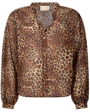 MC2 Saint Barth Chemise Mi-Longue À Imprimé Léopard - Brown