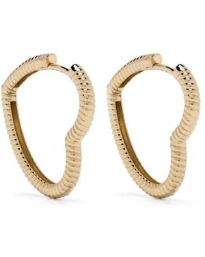 Yvonne Léon 9Kt Coeur Heart Hoop Earrings - Metallic