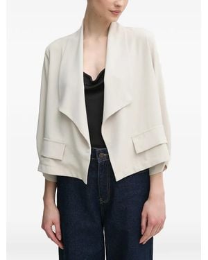 Joseph Ribkoff Gathered-Sleeve Pocket Jacket - White