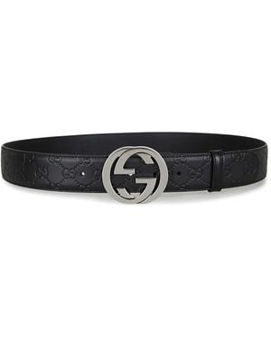 Gucci Interlocking G Buckle Belt - White