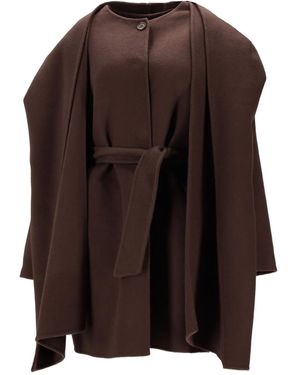 P.A.R.O.S.H. Belted Coat - Brown