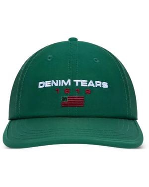 DENIM TEARS Cappello Con Logo Ricamato - Verde
