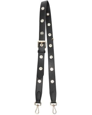 Maje Eyelet-Detail Leather Bag Strap - White