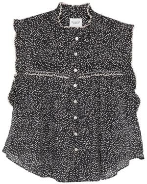 Isabel Marant Dersia Bluse Mit Punkten - Grau