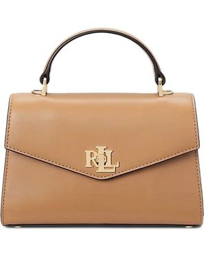 Ralph Lauren Small Farrah Structured Top-Handle Bag - Metallic