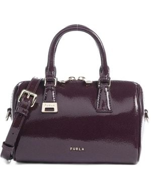 Furla Patent-Finish Tote Bag - Purple