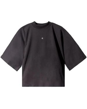 Yeezy Gap Logo-Detail Cropped T-Shirt - Blue