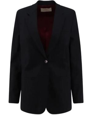 Alysi Single-Breasted Blazer - Black