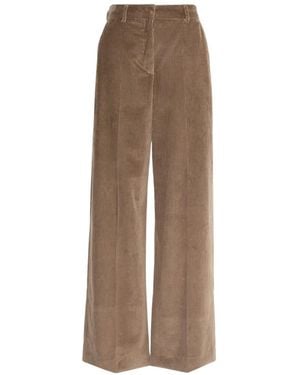 Weekend by Maxmara Tania Corduroy Wide-Leg Pants - Natural