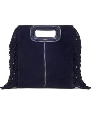 Maje M Fringe-Detail Tote Bag - Blue