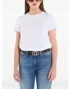 Guess T-Shirt Met Stras - Blauw