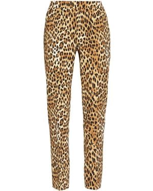 Moschino Trousers With Animal Motif - Natural