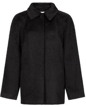 Loulou de Saison Cappotto Jakob Con Abbottonatura Nascosta - Nero