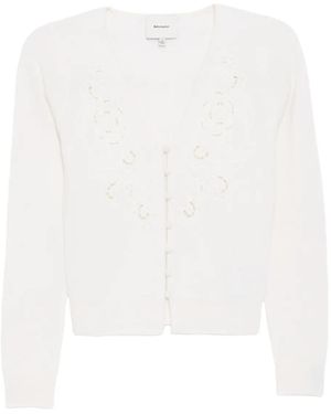 Reformation Cardigan Lowen - Blanc