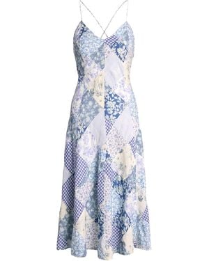 Polo Ralph Lauren Patchwork V-neck Dress - Blue