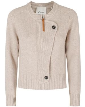 Isabel Marant Murielle Asymmetric Zip-Fastening Cardigan - White