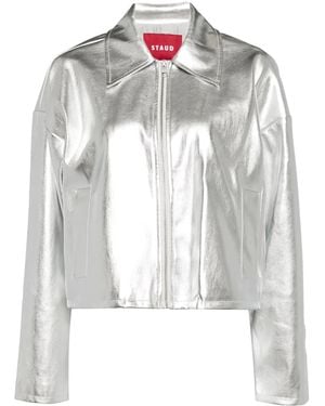 STAUD Lennox Metallic-Effect Jacket - Gray