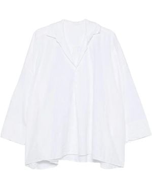 Daniela Gregis Oversized Long-Sleeve Blouse - White