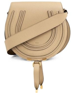 Chloé Marcie Shoulder Bag - Natural