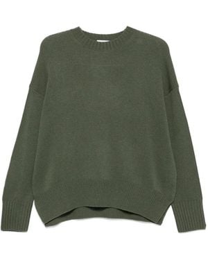 Allude Ribbed-Knit Jumper - Green