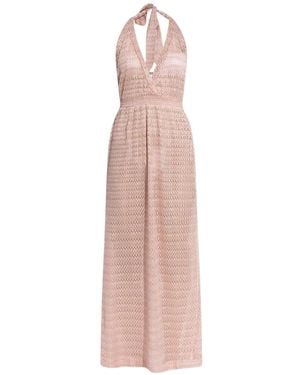Melissa Odabash Mariah Halterneck Beach Dress - Pink
